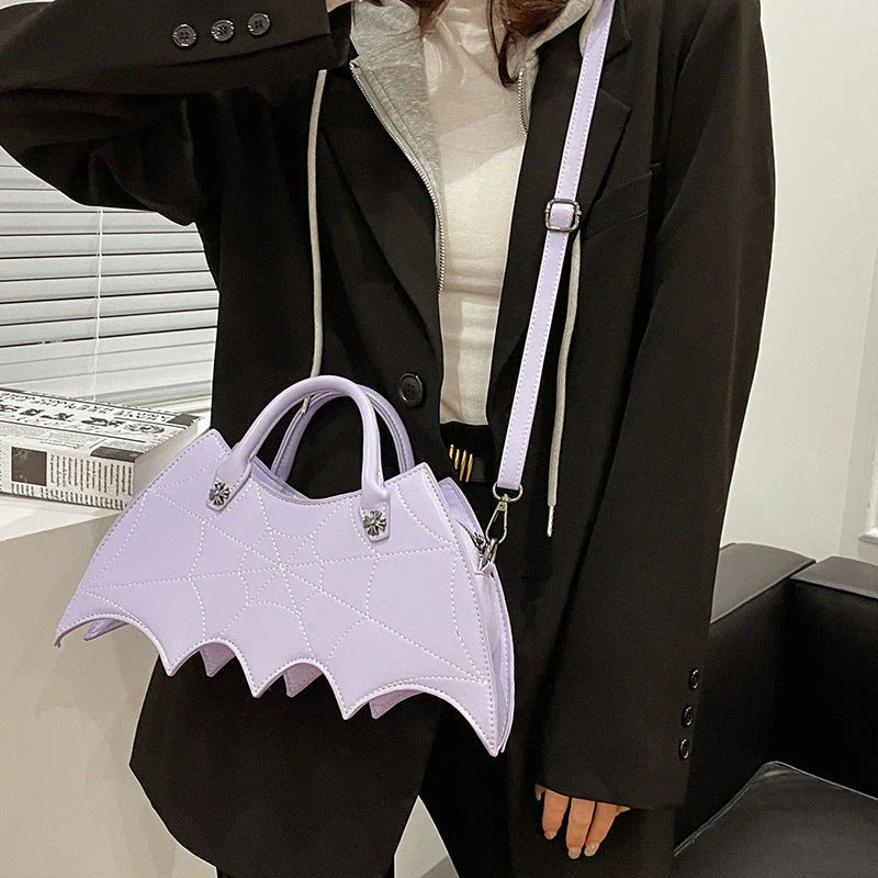 Stylish Spider Web Shoulder Bag with Unique Batgirl Design