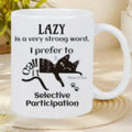 White 11oz ceramic mug with thermal transfer printed picture style design