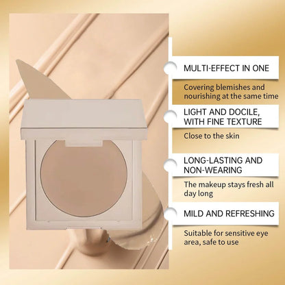 Coloured clay undereye corrector concealer pot showing 2.2g net content with five colour options displayed