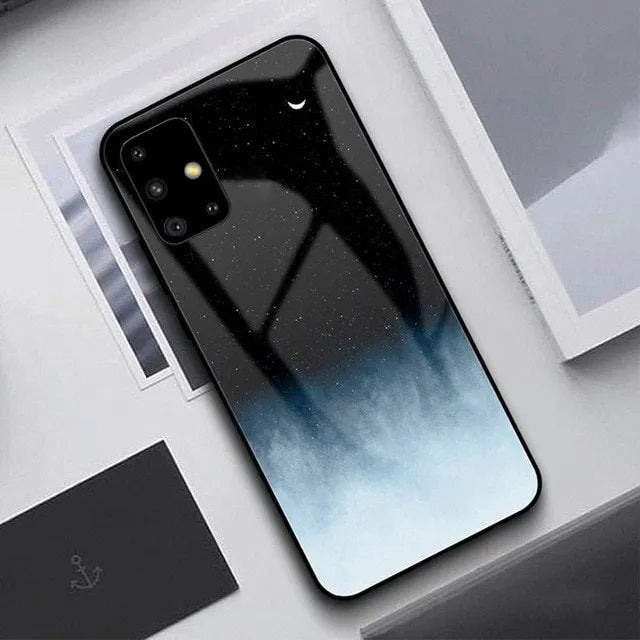 A black silicone protective case for a smartphone, shown next to a navy blue version.