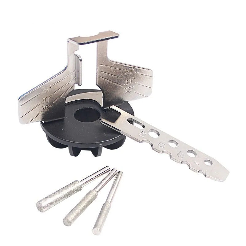 Silver electric chain grinding machine with 20mm metal blade and 100-tooth width