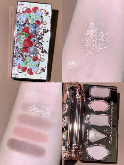 Flower Knows Strawberry Rococo Series Embossed Blush Velvet Matte Lip Glaze in vintage-inspired packaging