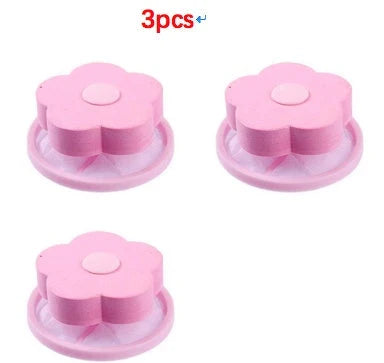 Float Filter for Washing Machine Hair Remover with flower design in various colours