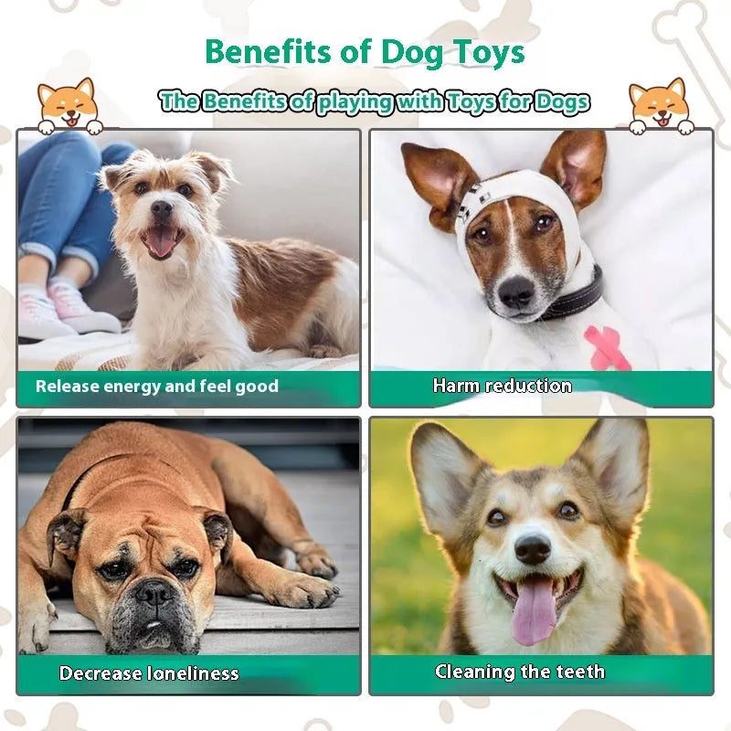 Green plush dog toy with interactive sound and bite resistance, 14cm size