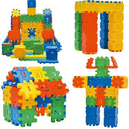110-piece Lepin compatible PP plastic building blocks set in multiple random colours for children aged 7-14, large 2-3 cm particles
