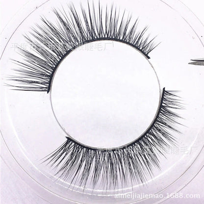 3D-16 mink hair false eyelashes with natural eye tail elongation and cotton terminals