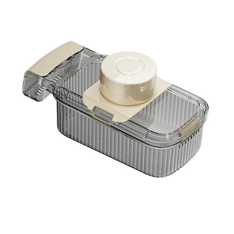 2in1 multifunctional vegetable cutter with five replaceable blades for efficient food preparation