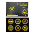 Box of 6 anti-electromagnetic wave stickers for mobile phones in gold and silver colours