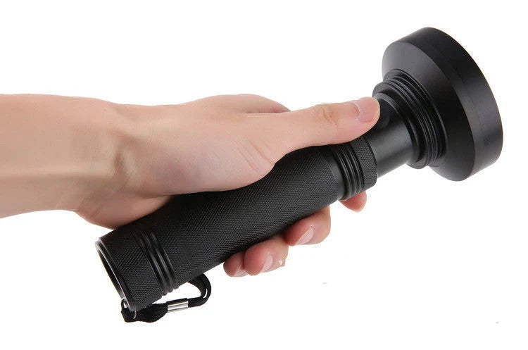 Violet fluorescent agent detection flashlight with aluminum alloy body and 5W LED