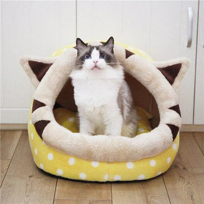 Cozy Cat Bed - Soft, Warm, and Washable Pet House