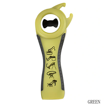 Stainless steel multifunction kitchen opener with bottle opener and corkscrew functions