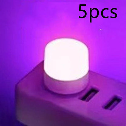 Compact USB LED night light in multiple colours for eye protection and portable use