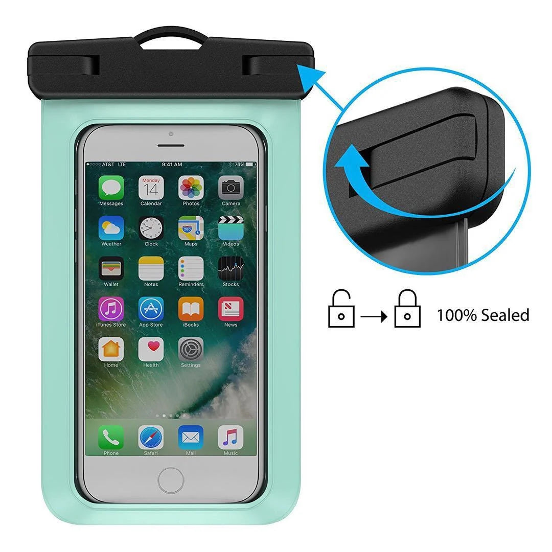 Waterproof mobile phone bag for diving and outdoor activities in various colors