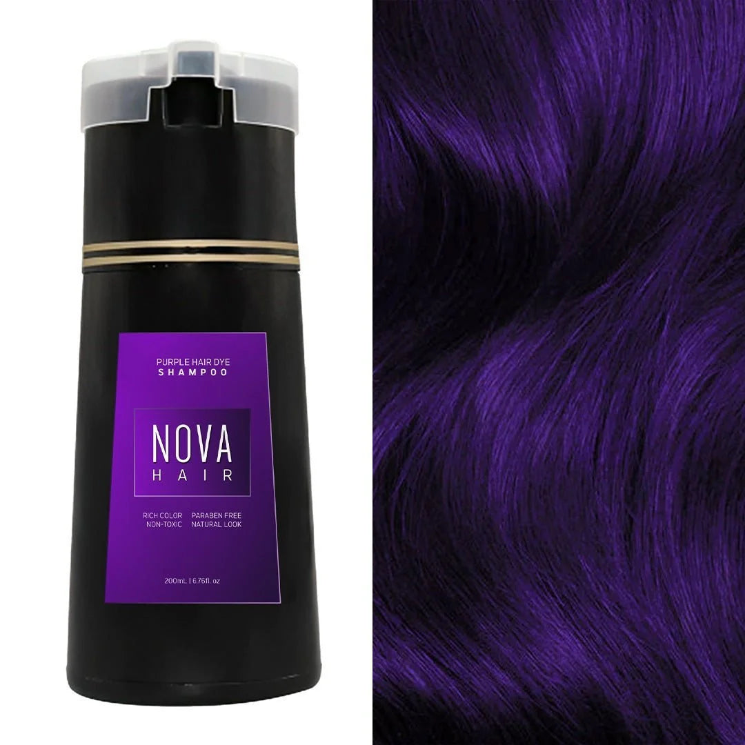 3-in-1 hair dye shampoo for fast white to black transformation with natural ingredients