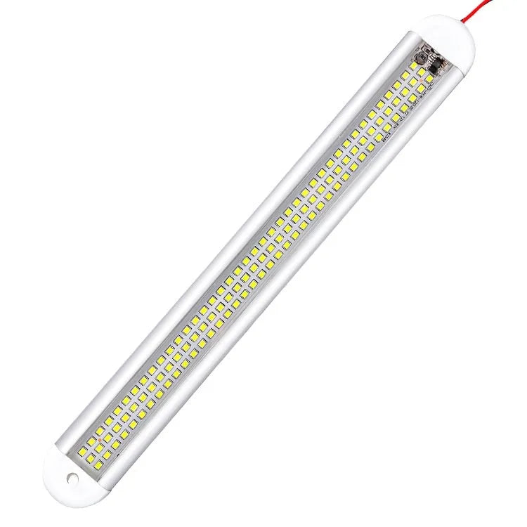 Super bright LED reading light with three rows of 120 beads and four-bend aluminium case for car or truck interior