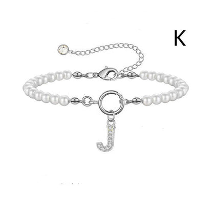 2024 personalised initial pearl bracelet for women with toggle clasp