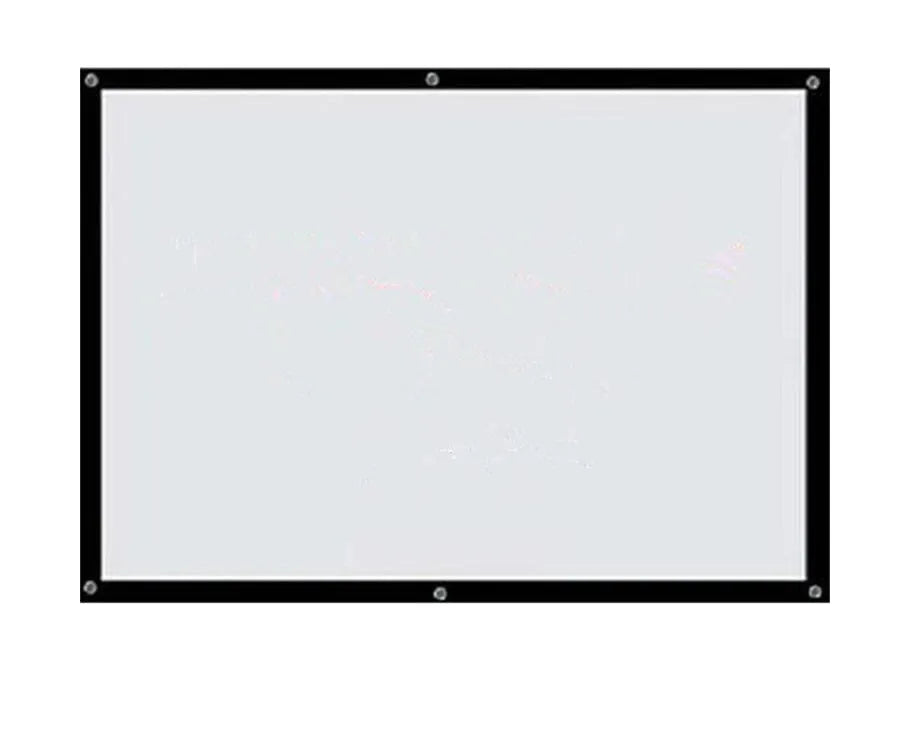 White plastic projector curtain screen, 100-inch 16:9, 2.21x1.25m, simple hanging design