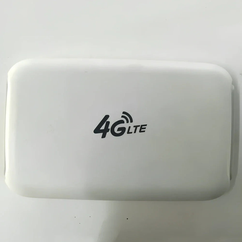 White 4G wireless router with 150Mbps speed, dual band 5GHz support, and SIM card slot for secure connectivity