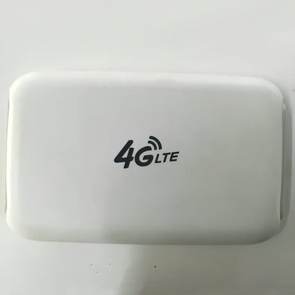 White 4G wireless router with 150Mbps speed, dual band 5GHz support, and SIM card slot for secure connectivity