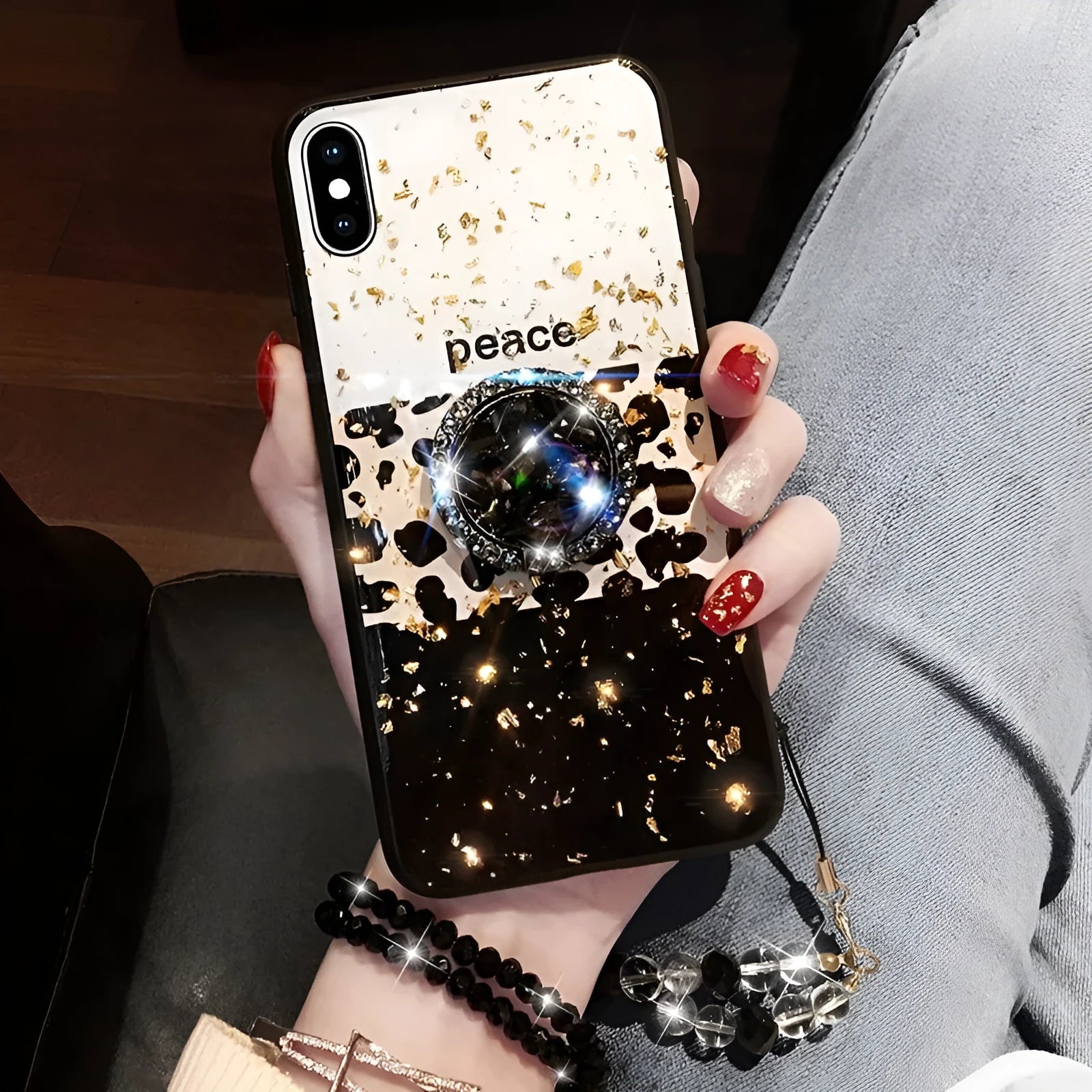 Full-colour leopard print TPU back cover phone case for iPhone and Samsung Galaxy models