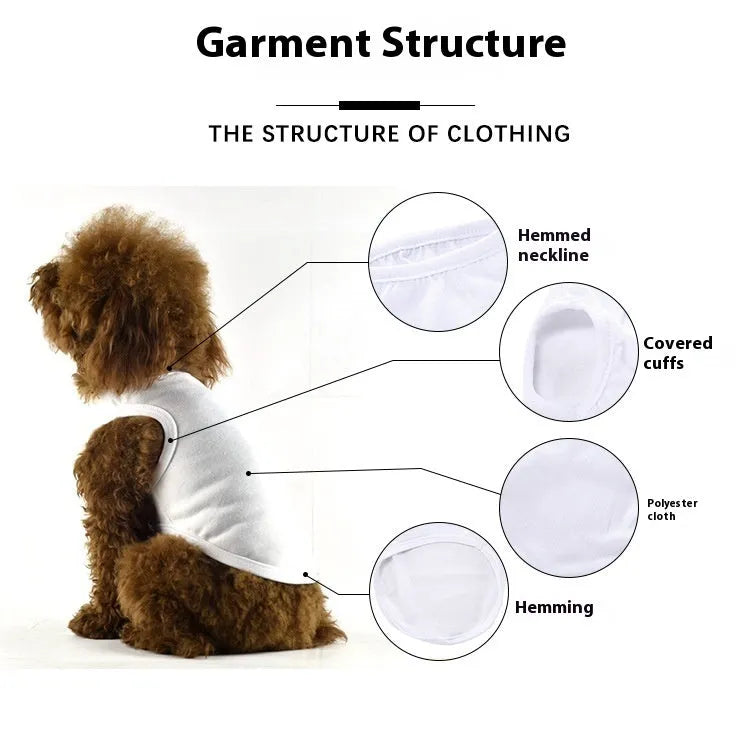 Small dog wearing a cotton thin pullover hooded T-shirt in red, casual spring summer pet clothing
