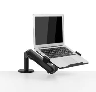 Aluminum alloy hover computer stand with air pressure arm bracket in silver colour