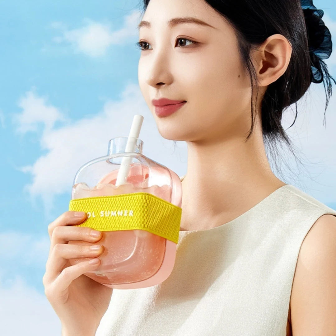 One-Click Molding Cooling Cup with instant ice maker and zero-contact design in various colours