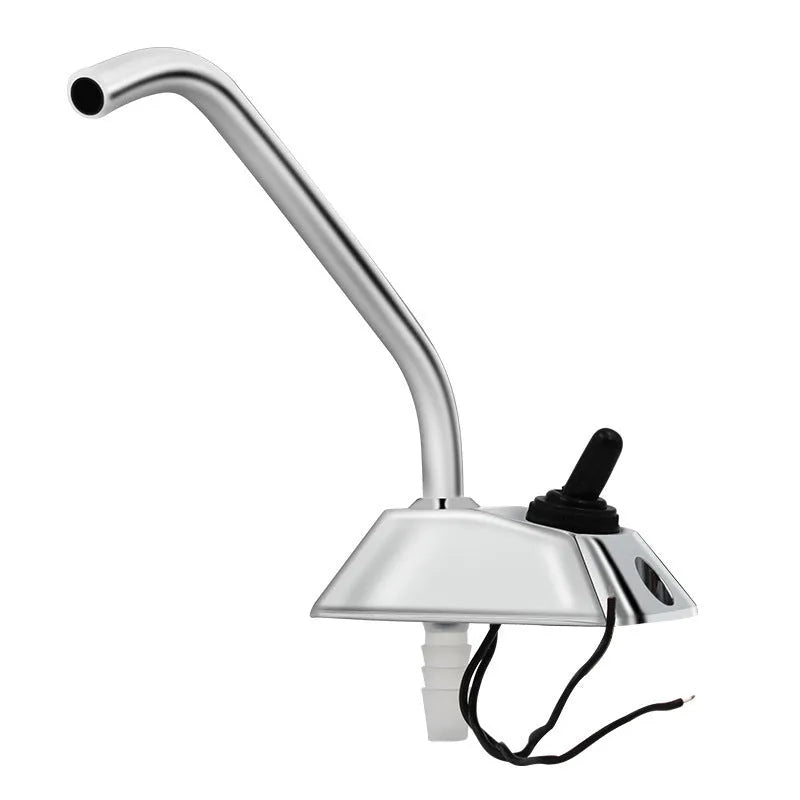 Electronic control rotating RV faucet with mirror polished stainless steel finish