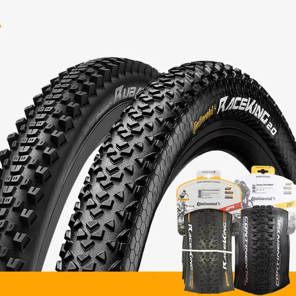Mountain bike folding outer tyre shown in yellow, with size markings for 27.5x2.2 visible.