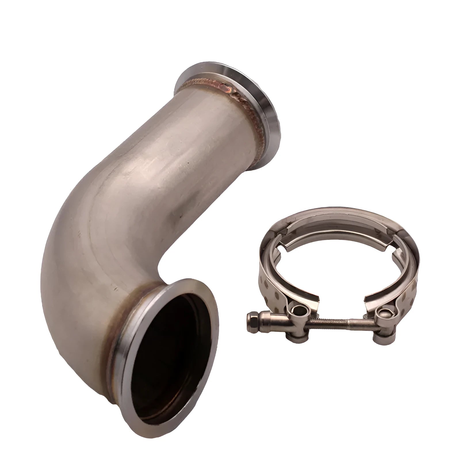 Stainless steel V-clamp downpipe plumbing fitting for water supply and drainage systems