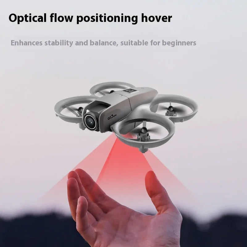 GT3 mini obstacle avoidance double camera drone in flight with plastic body and remote control