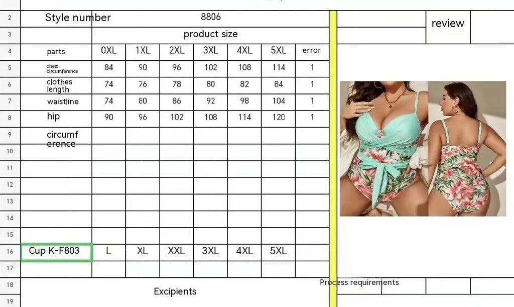 Plus size women's one-piece bikini swimsuit with lace-up front on a mannequin.