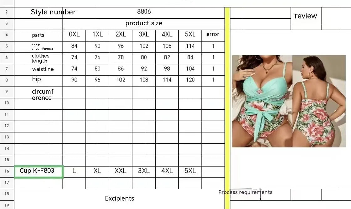 Plus size women's one-piece bikini swimsuit with lace-up front on a mannequin.