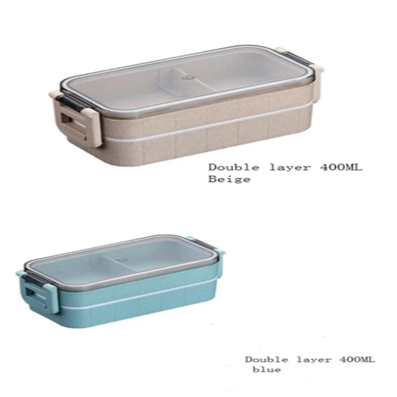 Eco-friendly wheat straw microwave lunch box with flexible lock seal