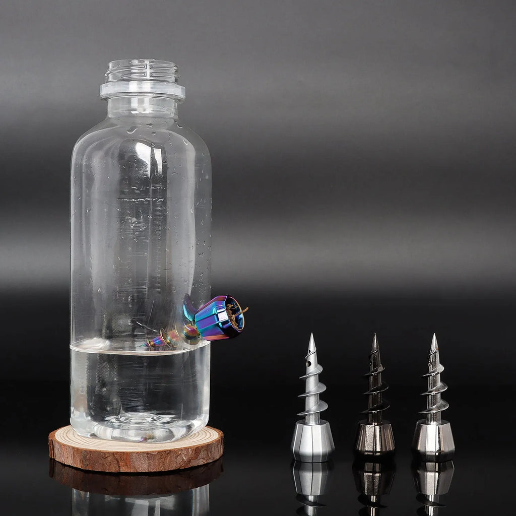 23mm metal screw shape hookah gun head accessory in gun black colour