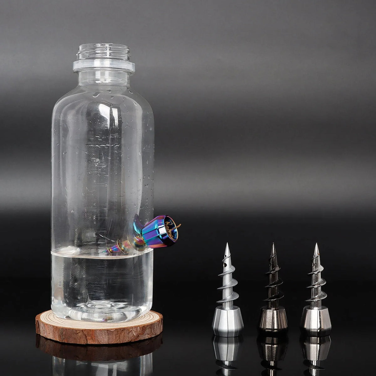 23mm metal screw shape hookah gun head accessory in gun black colour