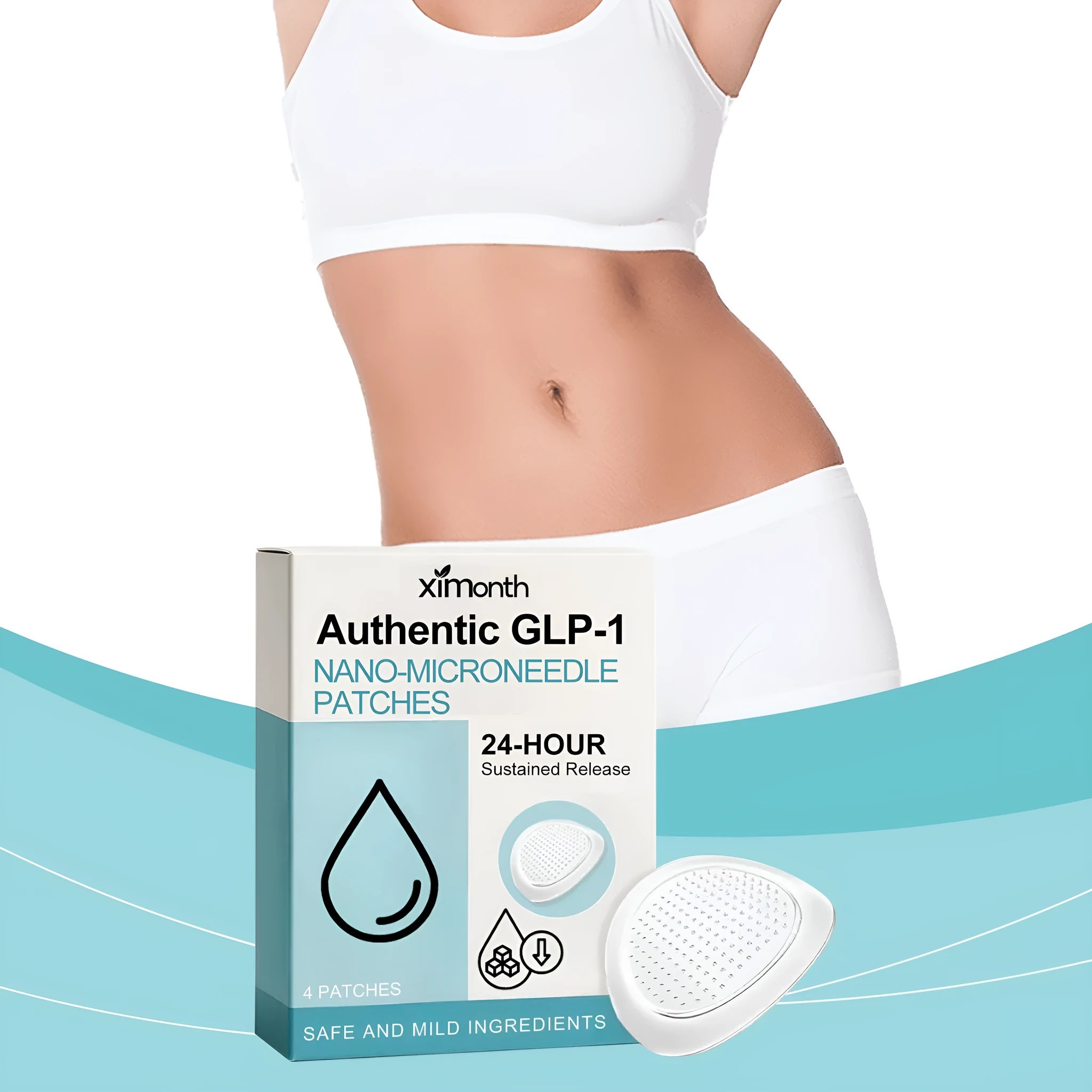Four slimming microneedle patches for body nursing adhesive bandage skin firming treatment