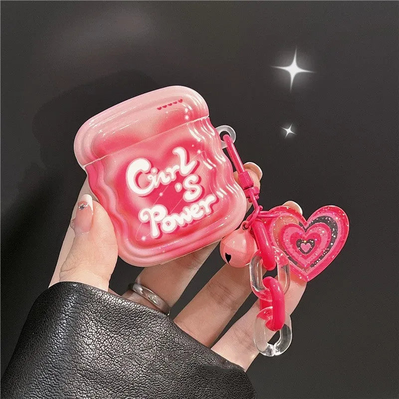 Pink Spice Girl silicone back cover protective case for AirPods Pro