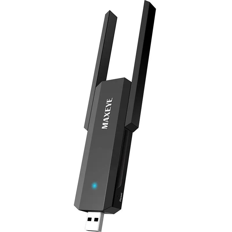 300M WiFi signal amplifier in black, compact size 116mm x 45mm x 14mm, for extending home network coverage