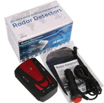 Electronic Dog V7 black vehicle radar detector with LED display and 360 degree scan