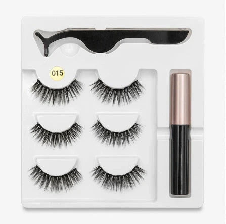 Magnetic false eyelashes set for easy, glue-free application
