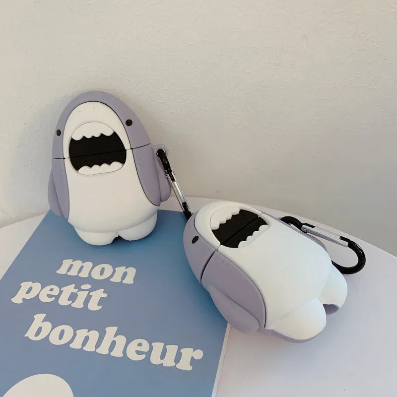 Shark design silicone cover for AirPods 1st and 2nd generation charging case