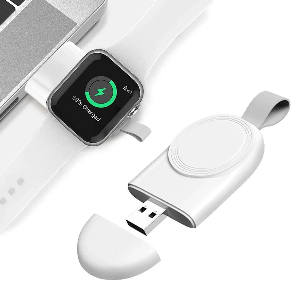 Premium wireless charging dock for Apple Watch with intelligent chip, durable ABS construction, and portable design