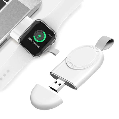 Premium wireless charging dock for Apple Watch with intelligent chip, durable ABS construction, and portable design