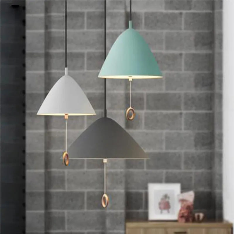 Nordic duplex creative restaurant chandelier pendant light in sand white colour, 40cm diameter