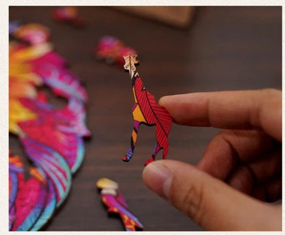 DIY wooden animal puzzles crafted from eco-friendly basswood, featuring various sizes and designs