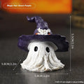 Resin wizard hat ornament in black or purple colour for Halloween Christmas decoration
