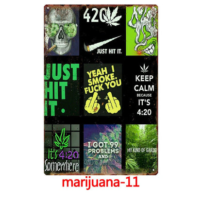 European style tin painting wall decoration 30cm x 20cm