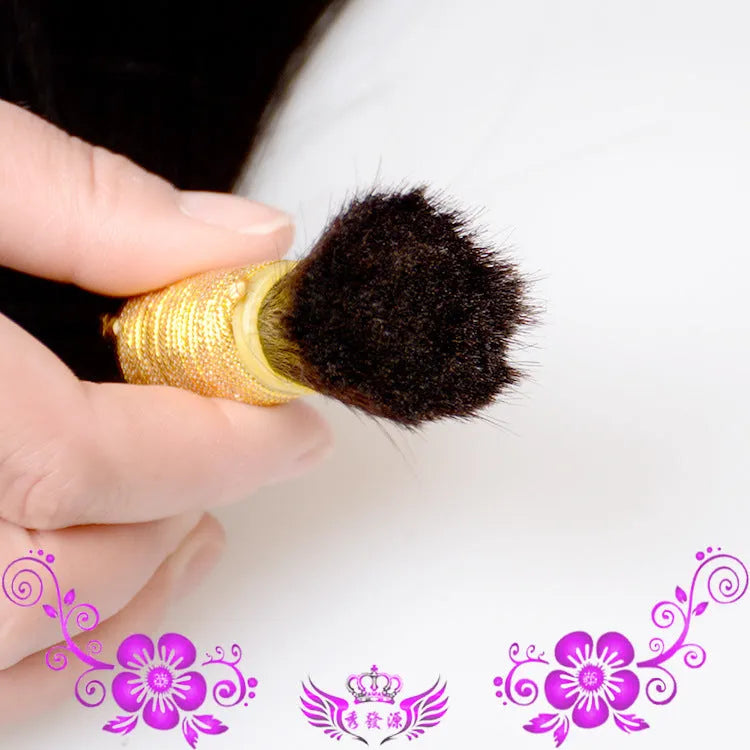 Real human hair hair piece in natural colour on a soft silk base, 12-30 inch length available for volume and length enhancement.