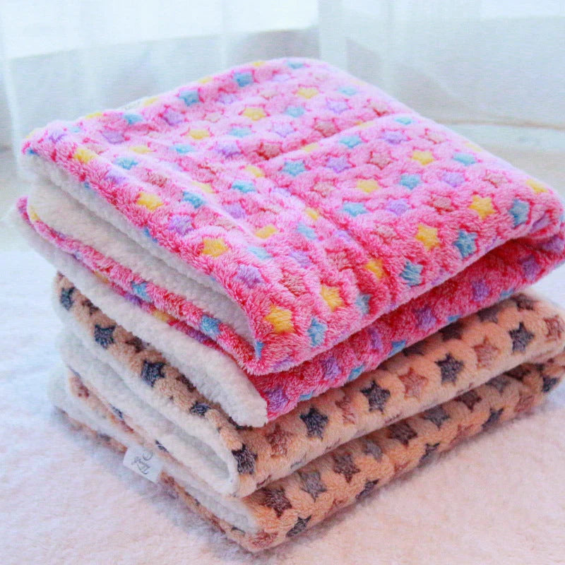 Coral cashmere pet blanket mat in various designs and sizes for ultimate pet comfort